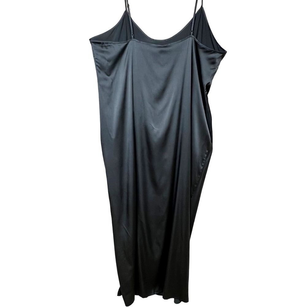 SKIMS‎ Silk Slip Dress Maxi High Slit Gunmetal   3X - Picture 10 of 11